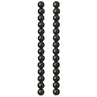 8mm Black Round Glass Beads by Bead Landing™