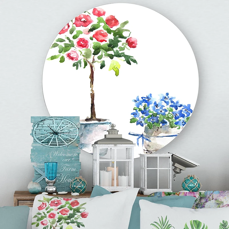 Designart - Blue and Red Houseplants