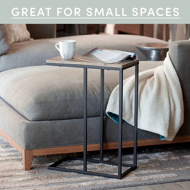 Household Essentials 25" Jamestown C-Shaped End Table