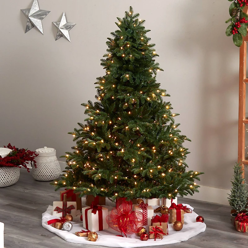 6ft. Pre-Lit South Carolina Spruce Artificial Christmas Tree, Clear Lights