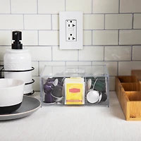 Mind Reader 6-Compartment Clear Acrylic Tea Bag Storage & Organizer with Lid