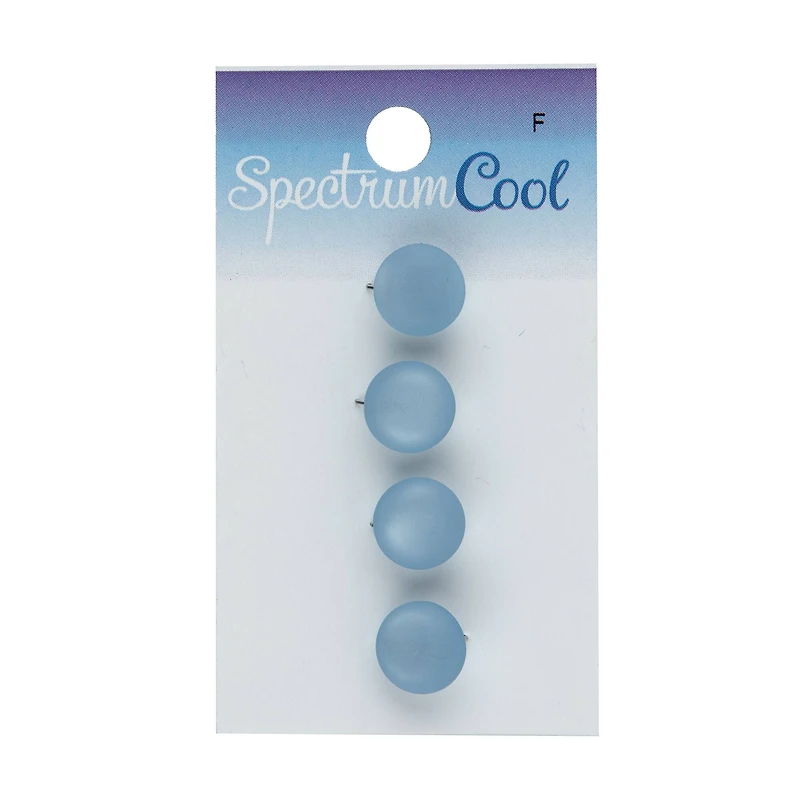Spectrum Cool 7/16" Light Blue Buttons, 4ct.