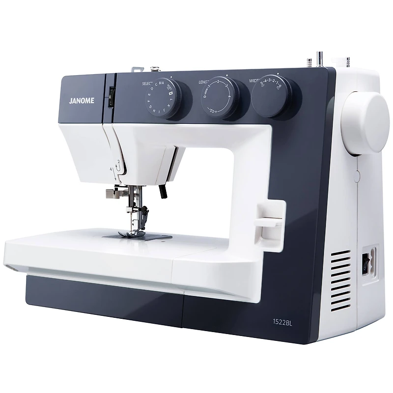 Janome 1522-BL 22-Stitch Mechanical Sewing Machine with Wide Sewing Bed