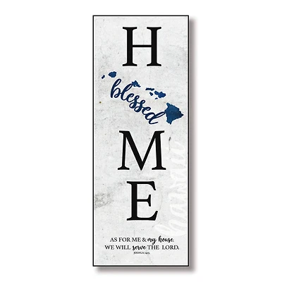 Hawaii Home-Blessed Wood Wall Plaque With Hanger