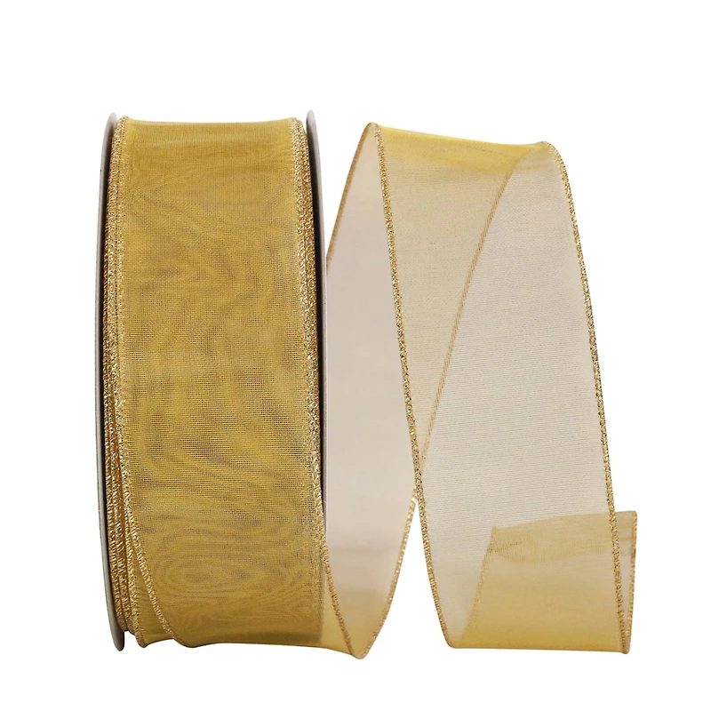 JAM Paper 2.5" x 50yd. Mesh Wired Glittered Net Ribbon