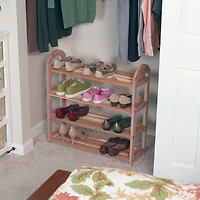 Household Essentials CedarFresh 27" 4-Tier Cedar Shoe Rack