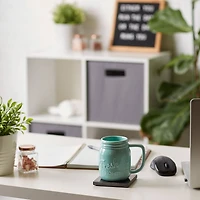 DII® Aqua Mason Jar Ceramic Mugs, 2ct.