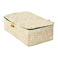 Hello Honey® Whitewashed Hand-Woven Seagrass Boxes with Lids & Toggle Closure Set