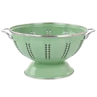 Gibson Home Plaza Cafe Green 4 Quart Enamel Colander