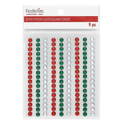 Red, Green & Silver Bling Stickers by Recollections™