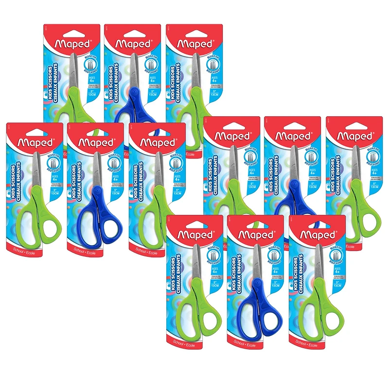 Maped® Essential 5" Blunt Kid Scissors, 12ct.