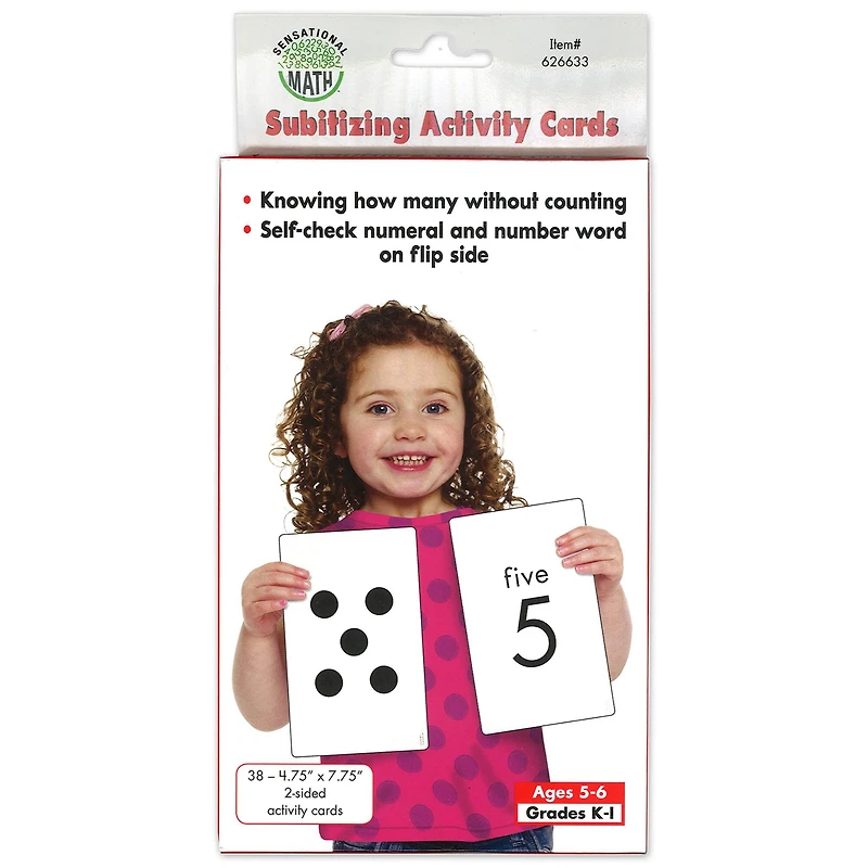 Sensational Math™ Subitizing Activity Cards, 3 packs of 38