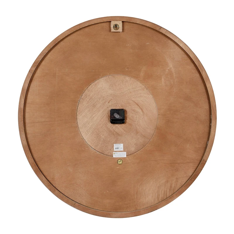 30" Gray Wood Farmhouse Wall Clock