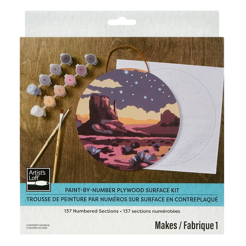 Desert Night Paint-by-Number Plywood Surface Kit by Artist's Loft®