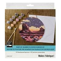 Desert Night Paint-by-Number Plywood Surface Kit by Artist's Loft®