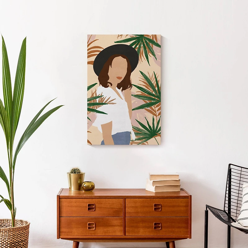 Jungle Girl Fashion Canvas Wall Art