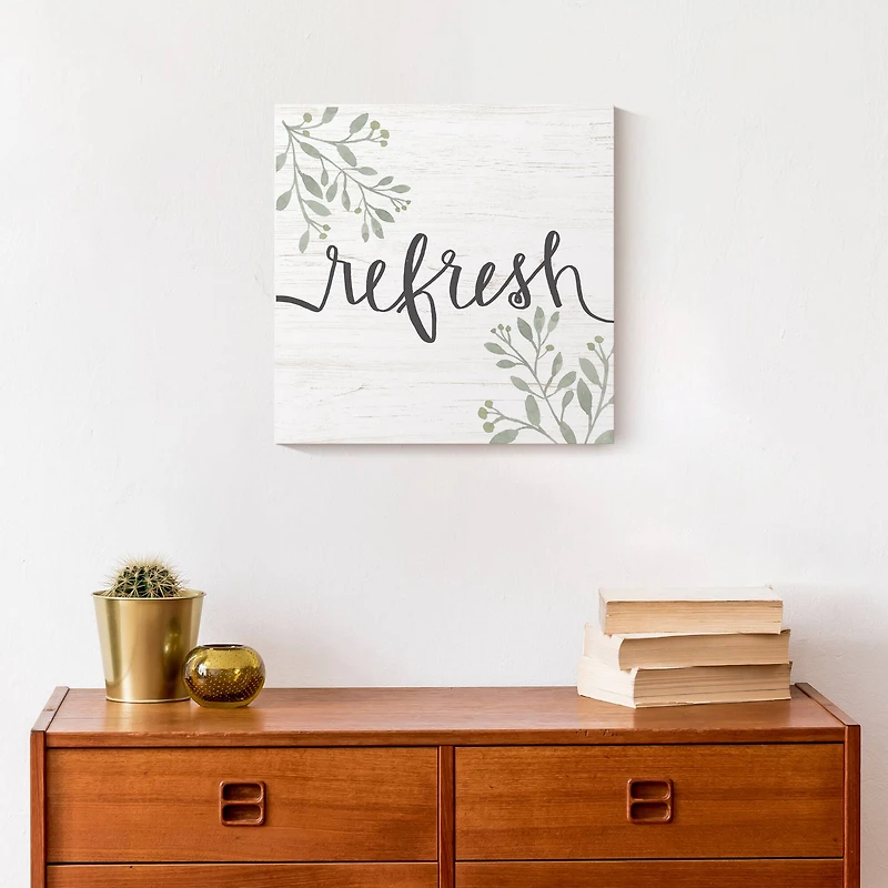 Refresh Floral 12" x 12" Canvas Wall Art