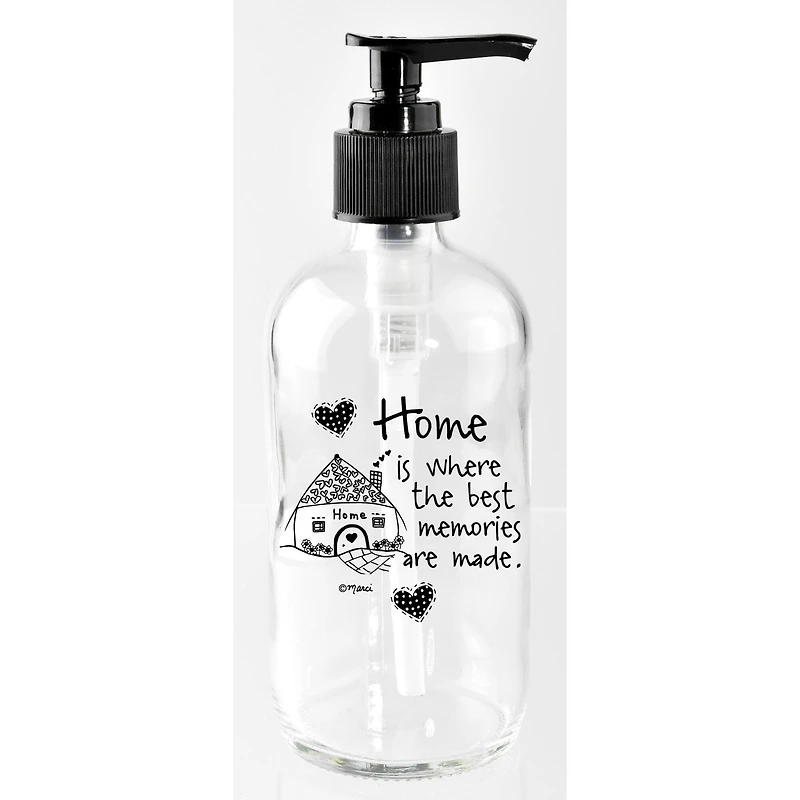 Marci Art 8oz. Home Is Where The Best Soap Dispenser