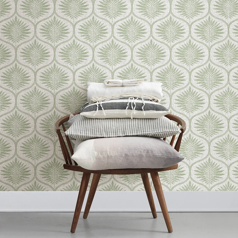 Wallpops Green Primitive Leaves Peel & Stick Wallpaper