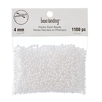 12 Pack: White Pearl Round Beads by Bead Landing