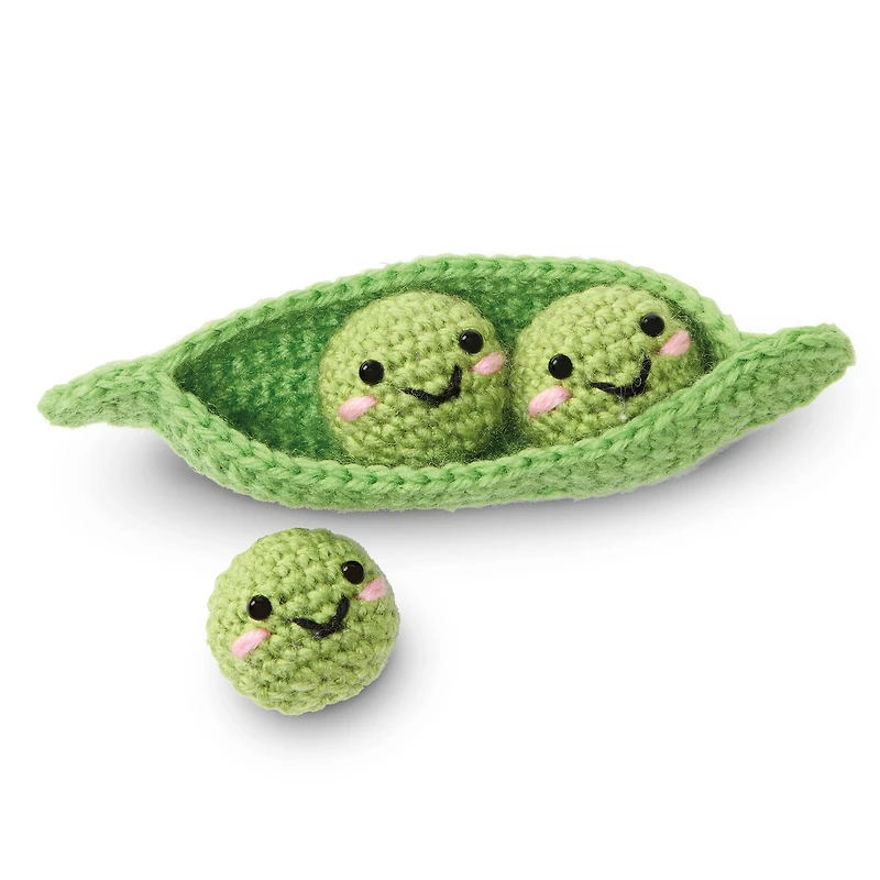 6 Pack: Intermediate Peas Amigurumi Crochet Kit by Loops & Threads®