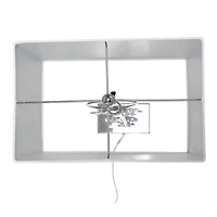 Lalia Home 26" Crystal Glitz and Chrome Table Lamp with White Shade