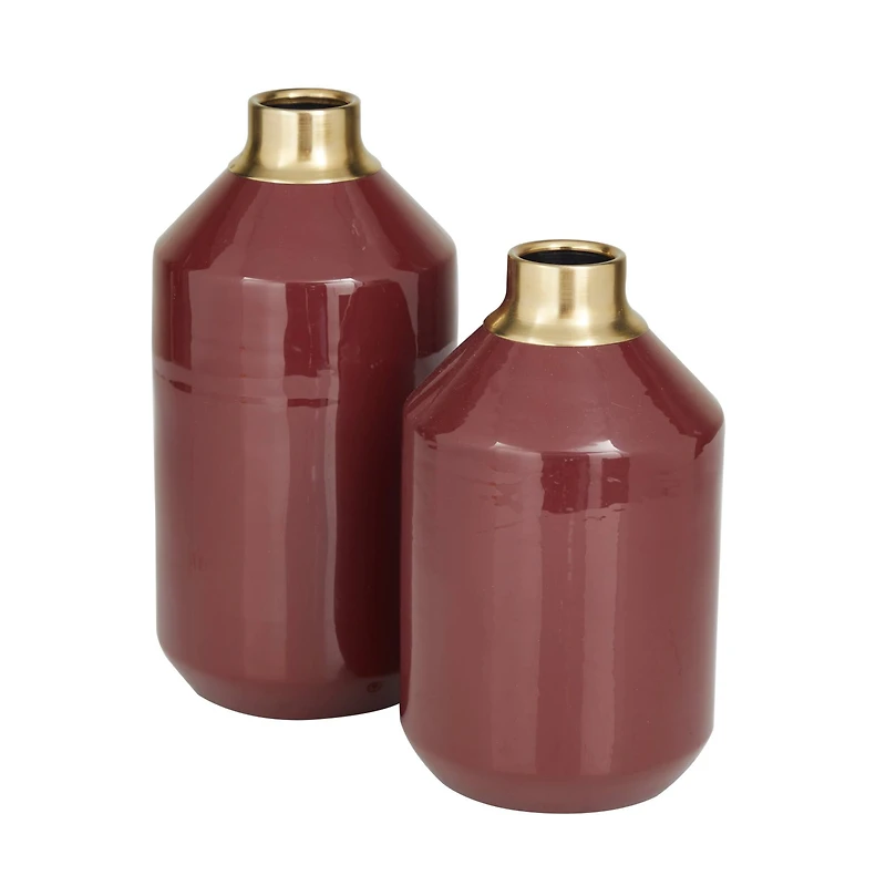 The Novogratz Set of 2" Metal Modern Vase