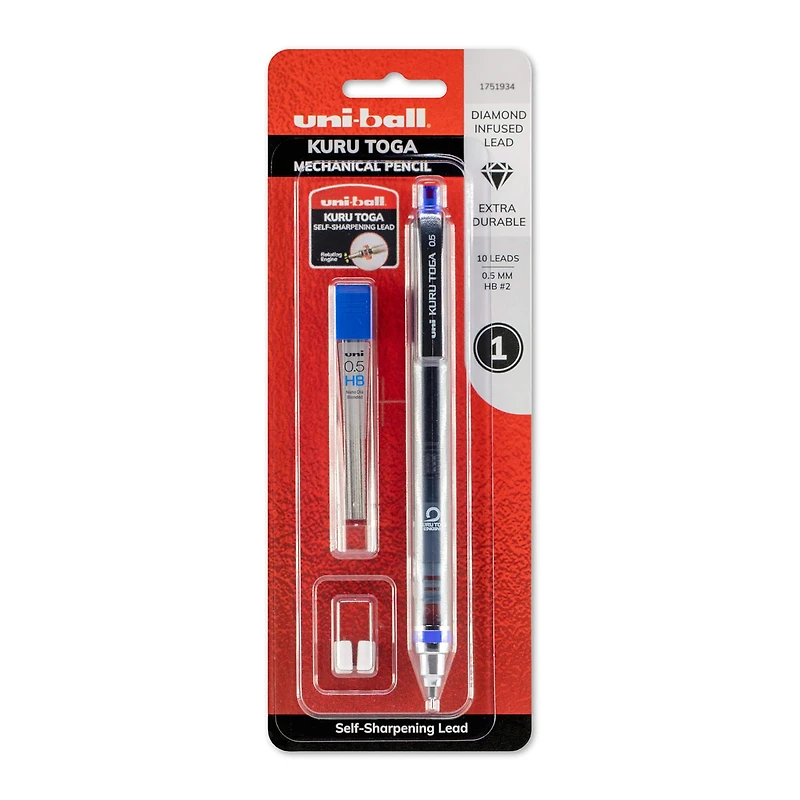 Uni-Ball® Kuru Toga Mechanical Pencil Set, 0.5mm