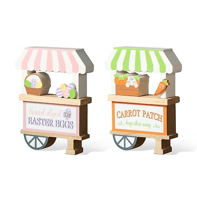 Glitzhome® 6" Easter Wooden Booths Table Décor Set