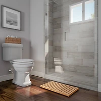 Hastings Home Bamboo Non-Slip Open Slatted Bath Mat, 24" x 14"