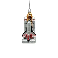 5.5" Space Shuttle Glass Ornament by Ashland®