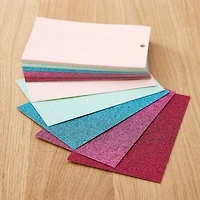 12 Pack: Pinks & Blues Glitter Cardstock Paper Pad by Recollections™, 4.5" x 7"