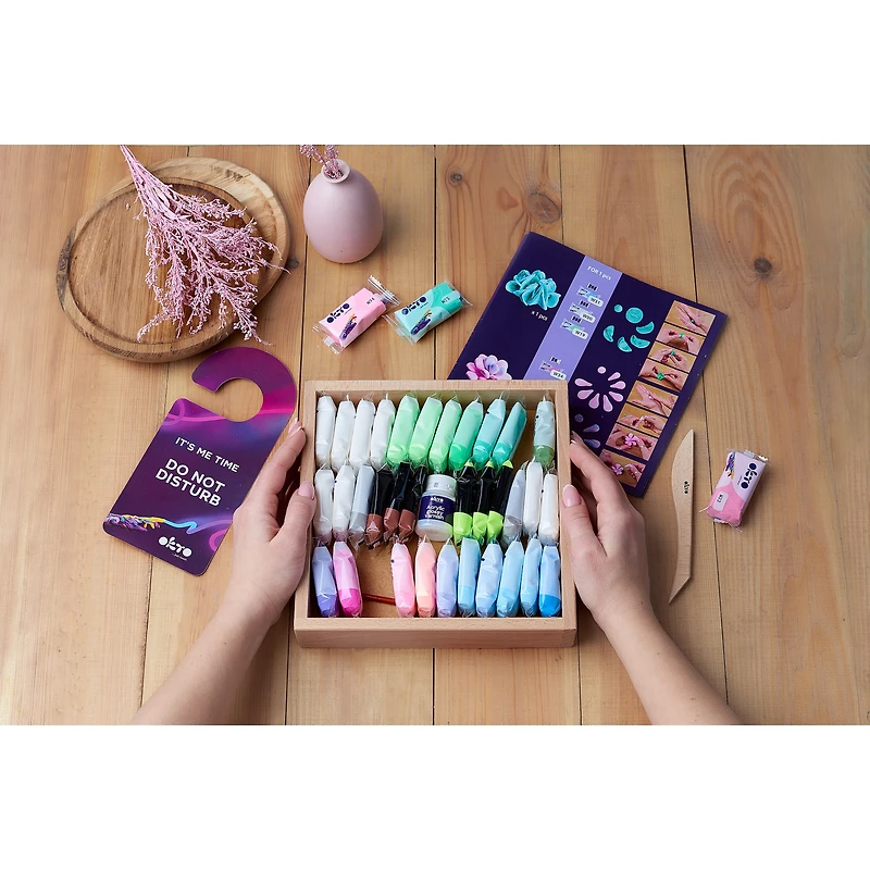 OKTO DIY Wood & Craft Tenderness Succulents Clay Kit