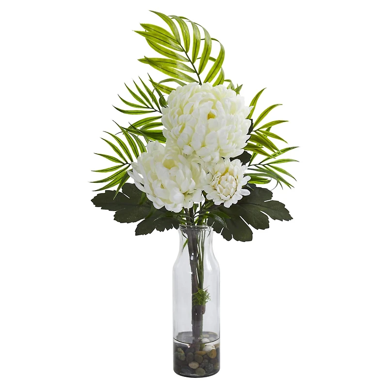 Tropical Mum Arrangement In Vase