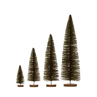 Hello Honey® Green Flocked Plastic Bottle Brush Tree