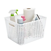 Simplify 13.75" Large Herringbone Storage Bin