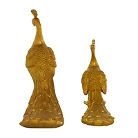 Gold Peacock Sculpture Set