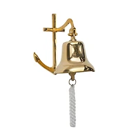 9.5" Nautical Bell Wall Accent with Anchor Backing