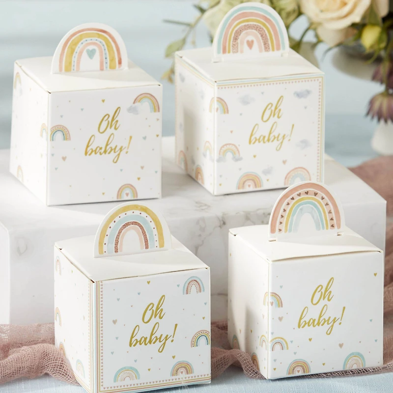 Kate Aspen Boho Rainbow Baby Favor Box Set, 24ct.