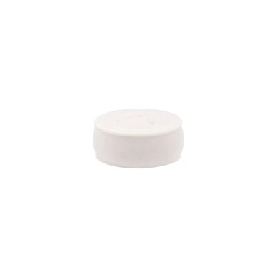 Mini White Floor Pouf by Make Market®