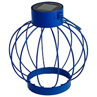 6.5" Outdoor Hanging LED Solar Lantern with Handle