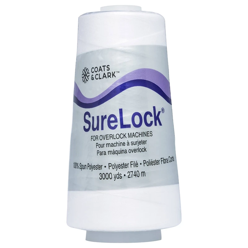 Coats® SureLock® White Thread Cone