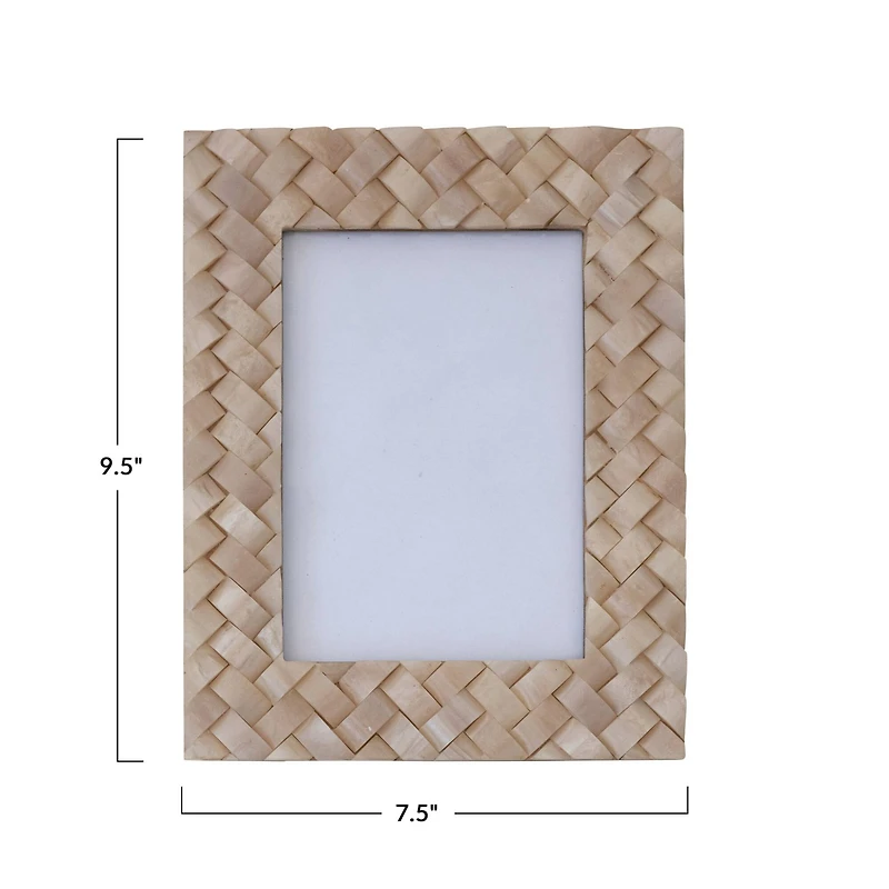 Hello Honey® Ivory Woven 5" x 7" Photo Frame