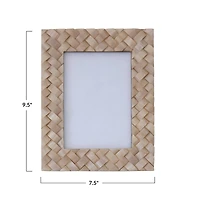 Hello Honey® Ivory Woven 5" x 7" Photo Frame