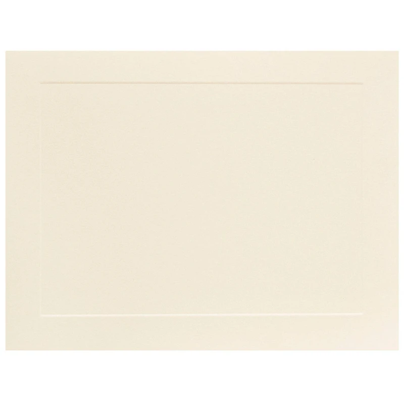 JAM Paper 4.25" x 5.5" Ivory Panel Blank Flat Note Cards