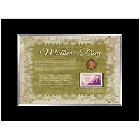 Mother's Day Celebration Frame with Stamp and Coin