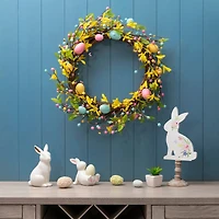 Glitzhome® 22" Easter Egg Wreath