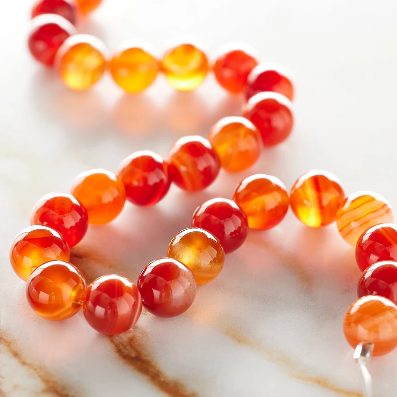 Banded Agate Round Beads, 8mm by Bead Landing™