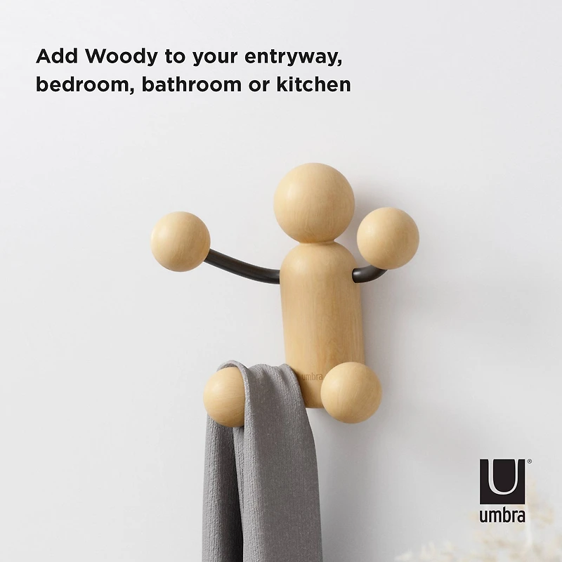 Umbra Light Brown Woody Wall Hook