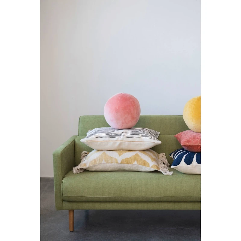 Hello Honey® Pink Cotton Velvet Orb Pillow